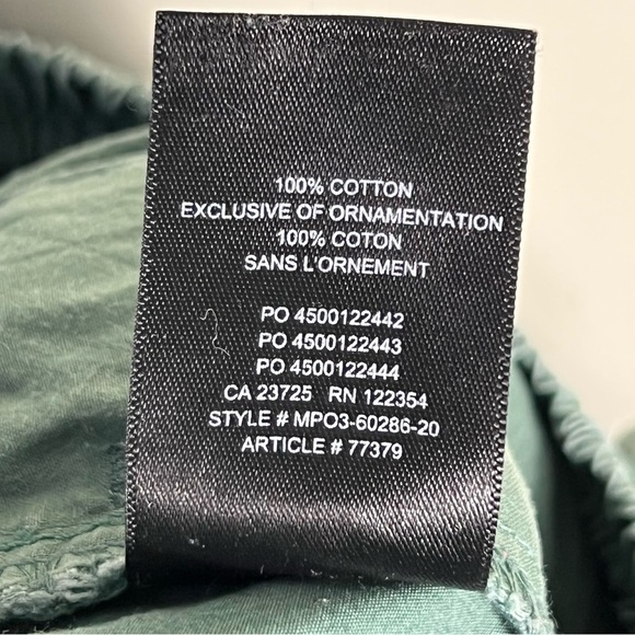 ARITZIA TNA Bel Air Oversized Pant in Dark Spruce Green Size Large Lightweight - Picture 14 of 15